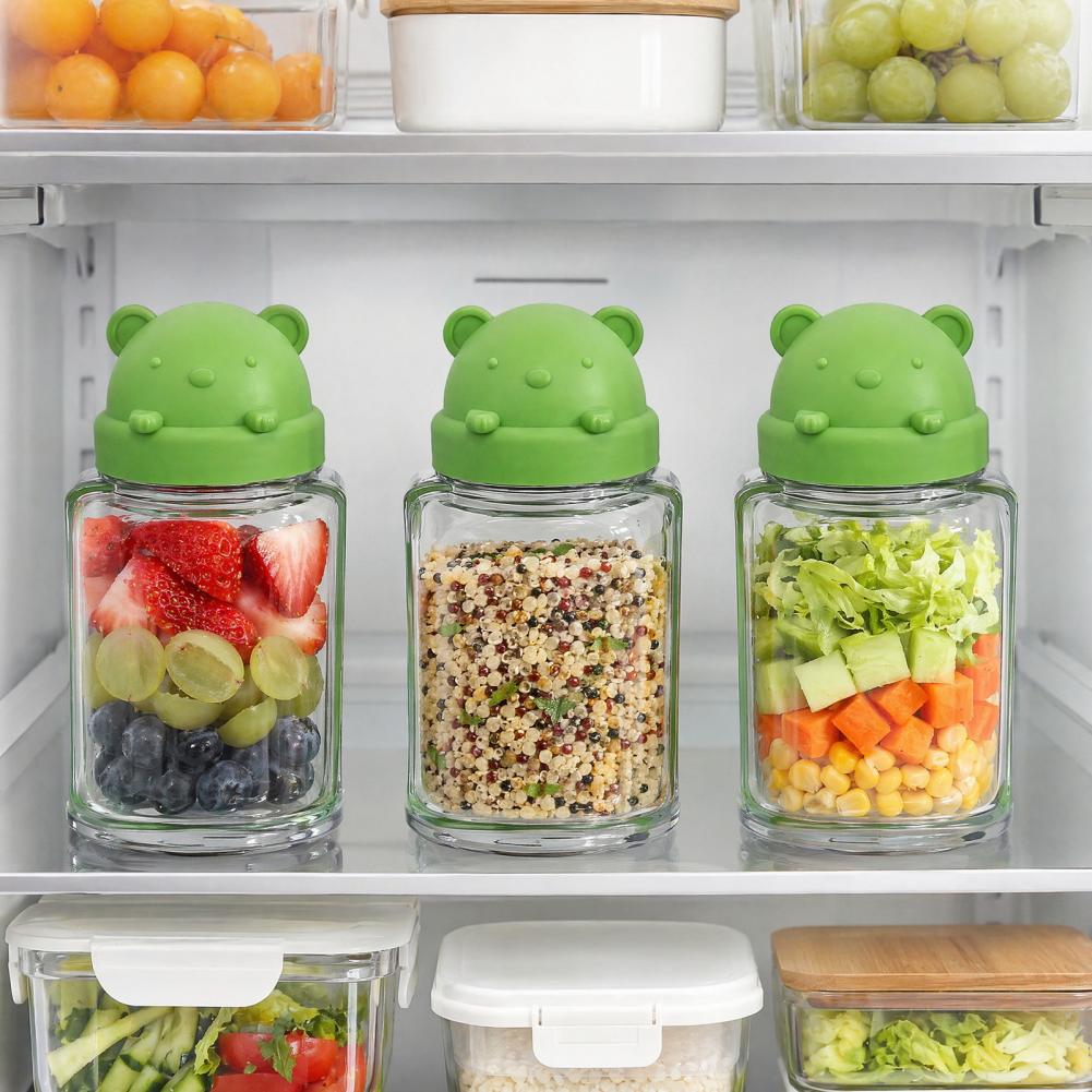 Meal Prep Jar Salad - Upgrade Sealed Plastic Salad Container Portable