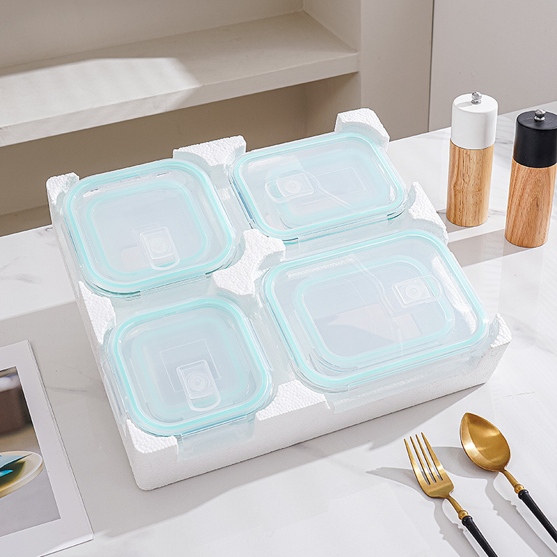 8-Piece Glass Lunch & Storage  - Meal Prep Glass Containers With Lids recension och pris