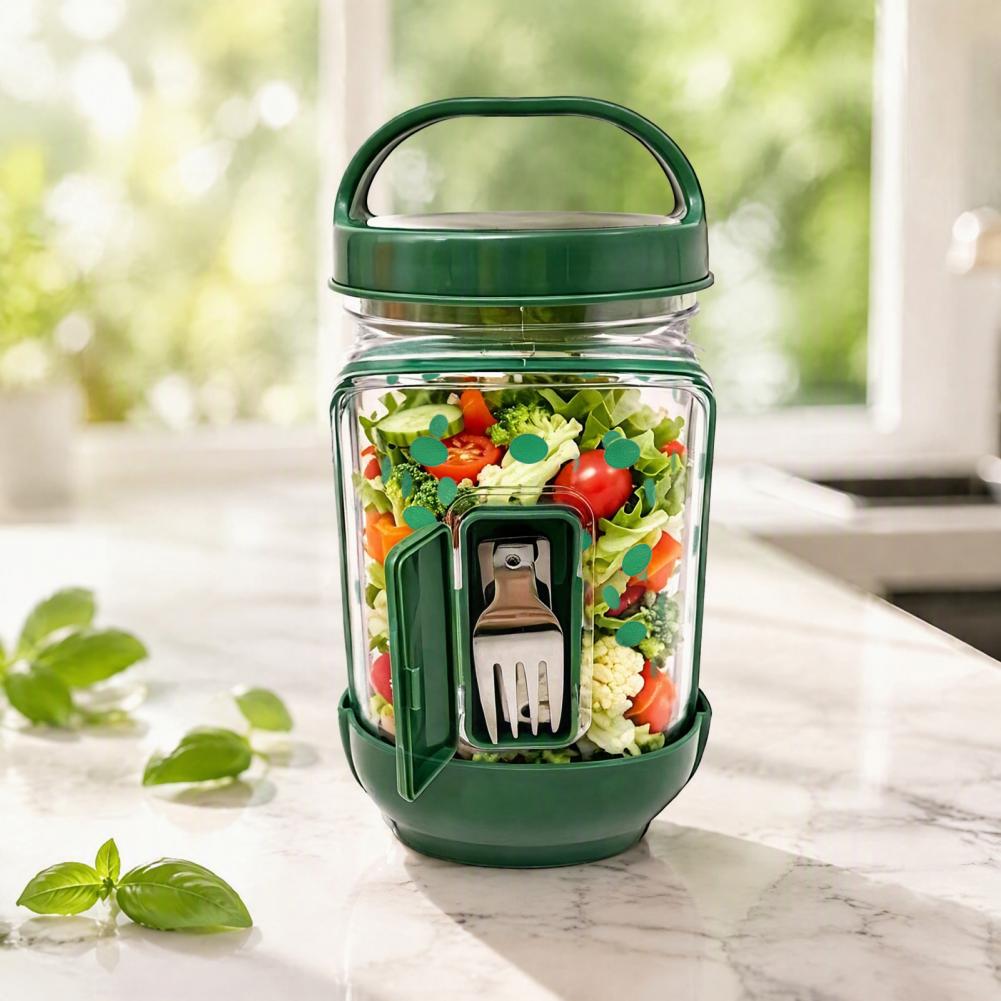 Portable Lunch Bowl for Work L - Meal Prep Jar Salad recension och pris