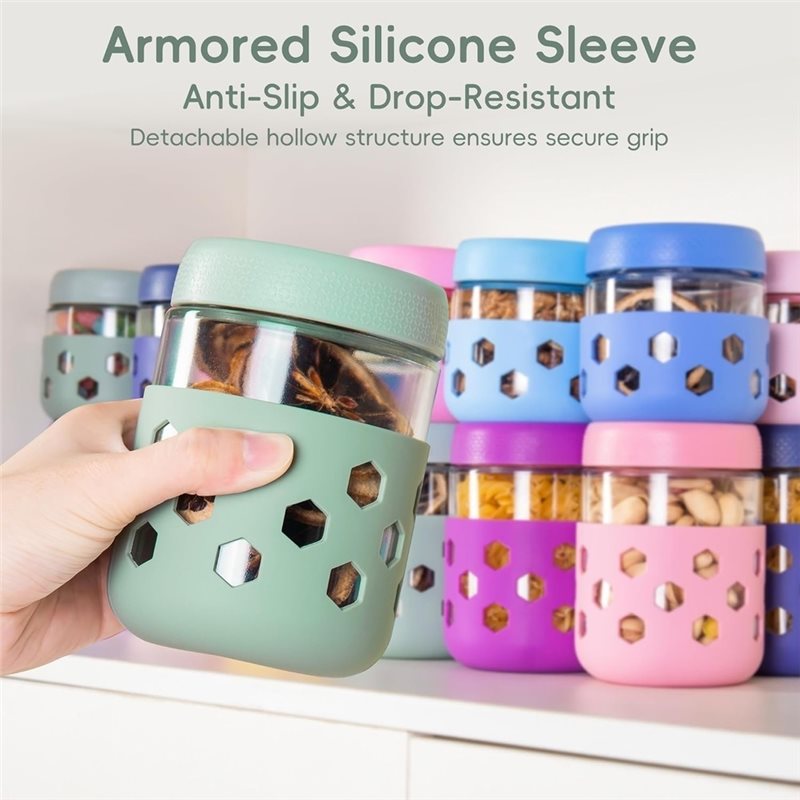 SOFT-Glass Jars With Airtight  - Meal Prep Glass Containers With Lids recension och pris
