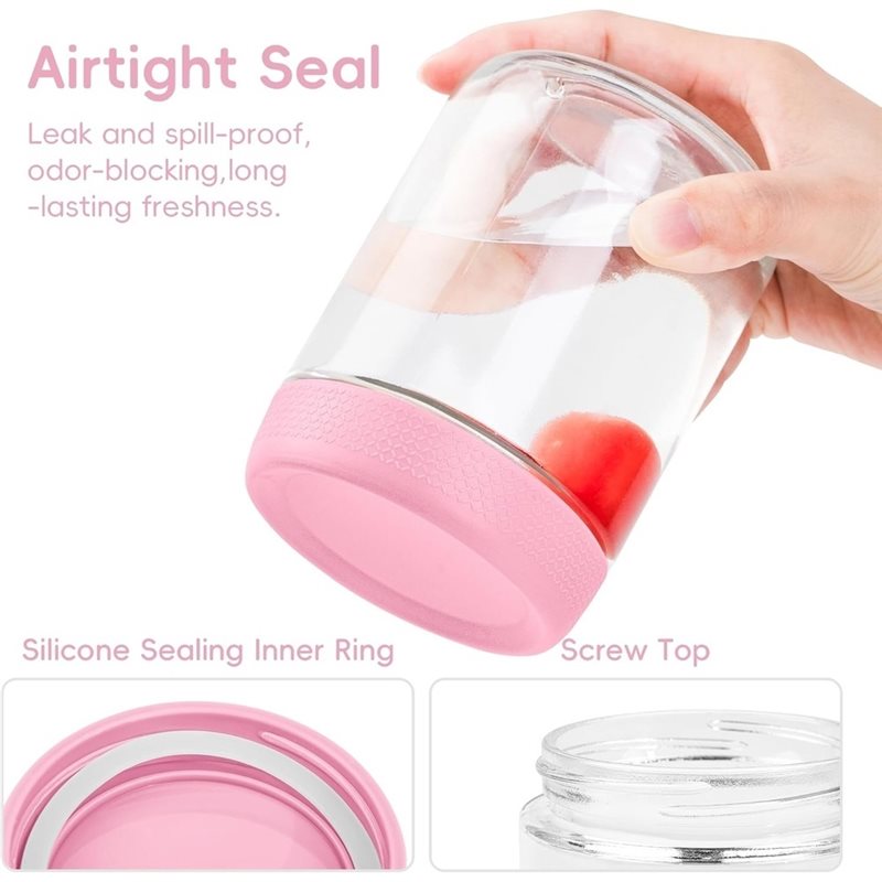 SOFT-Glass Jars With Airtight  - Meal Prep Glass Containers With Lids recension och pris
