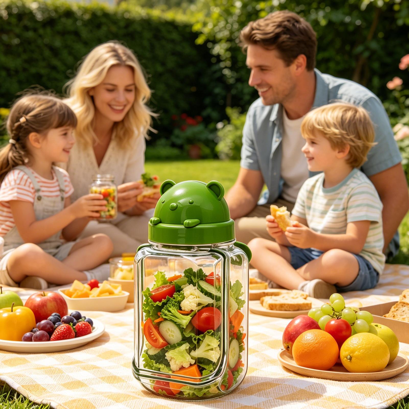 Salad Jar Clear Food Organizer - Meal Prep Jar Salad recension och pris