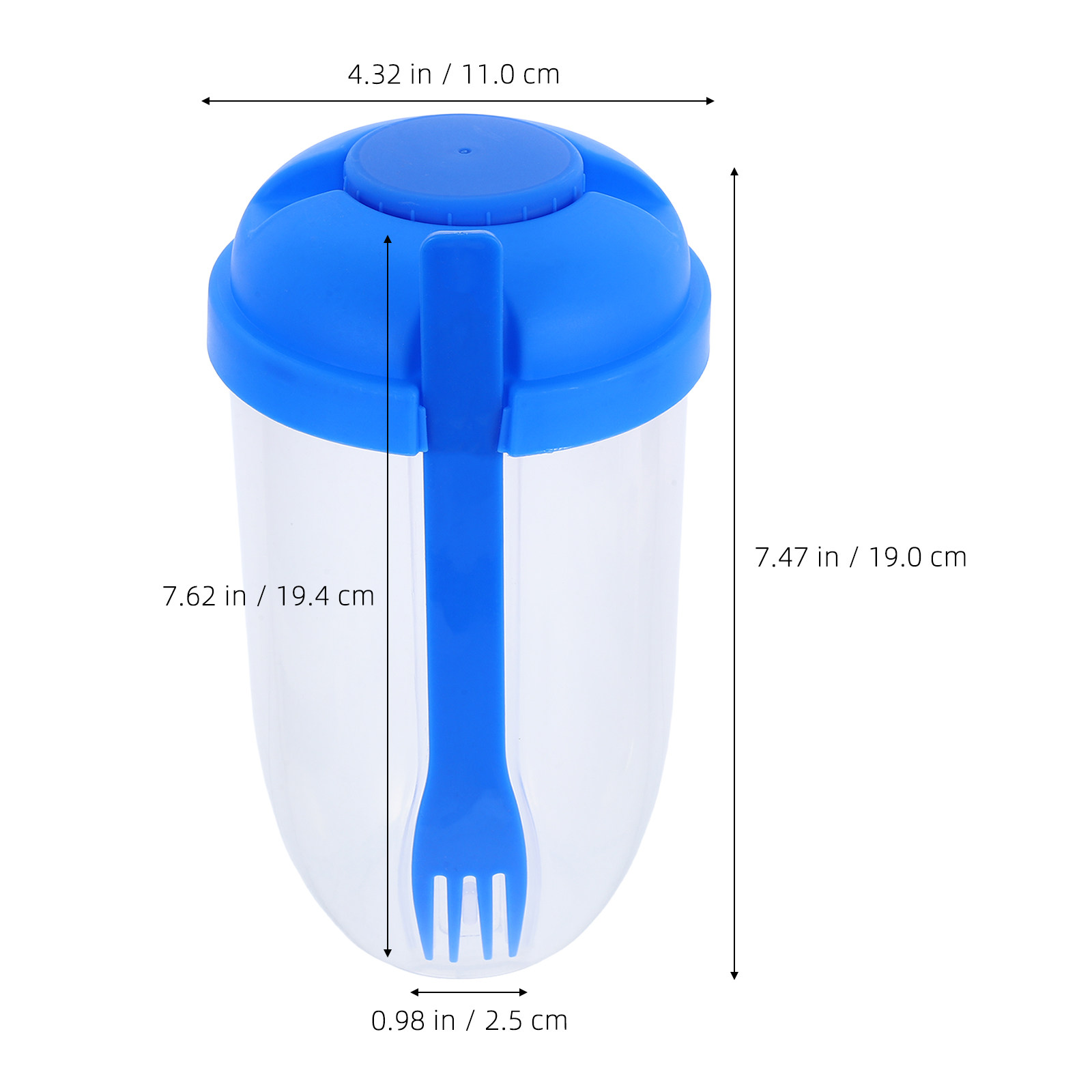 Salad Shaker Jar with Fork Por - Meal Prep Jar Salad recension och pris