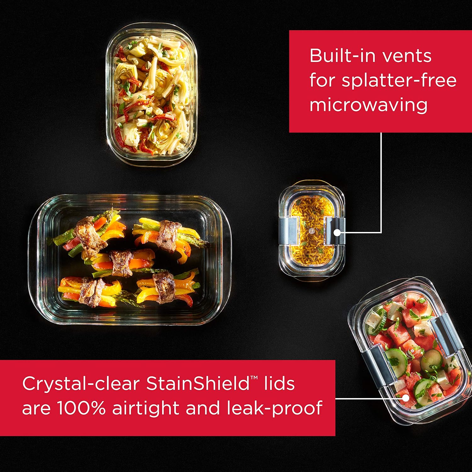 Brilliance Glass Food Storage  - Meal Prep Glass Containers With Lids recension och pris