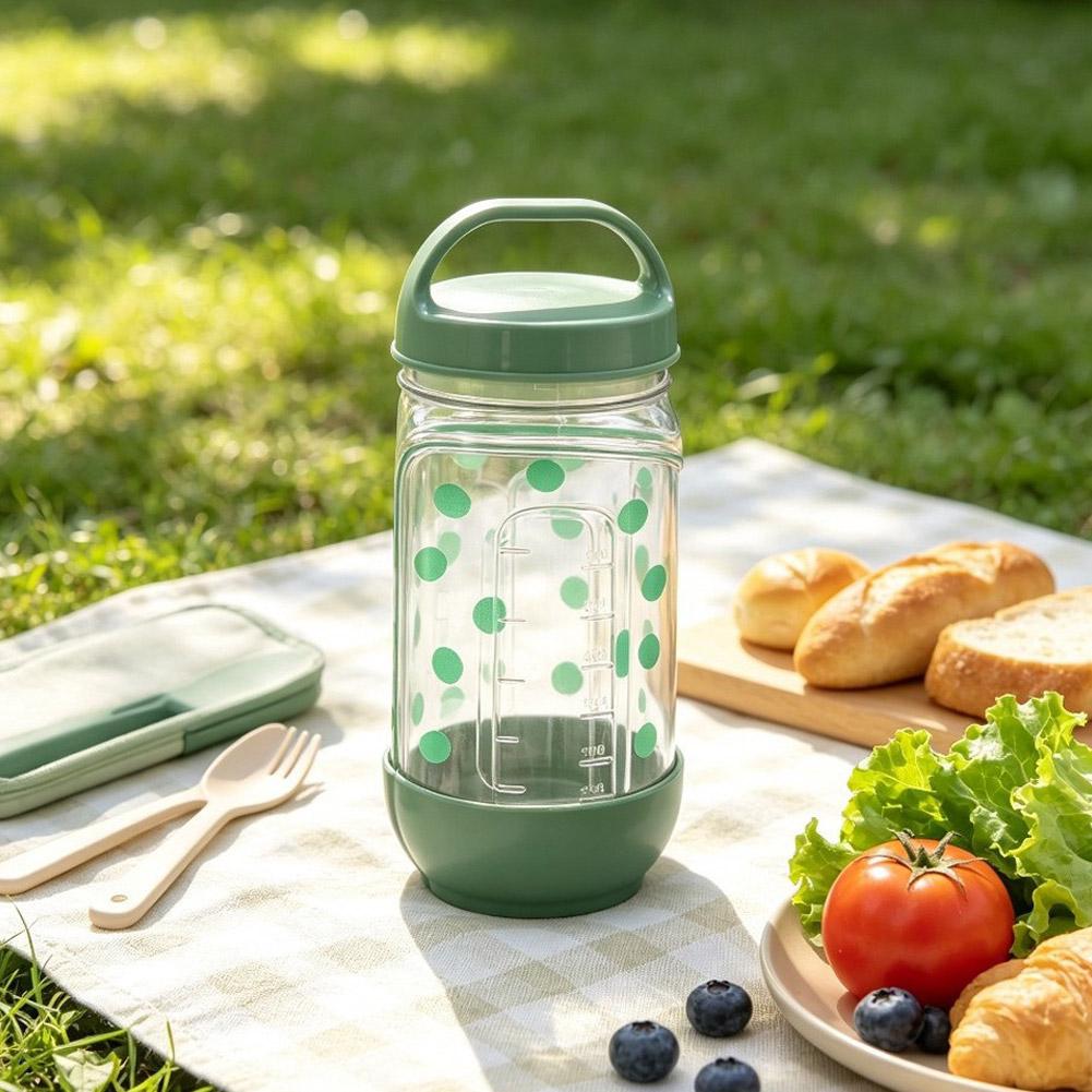 Salad Cup Fork Sauce Container - Meal Prep Jar Salad recension och pris