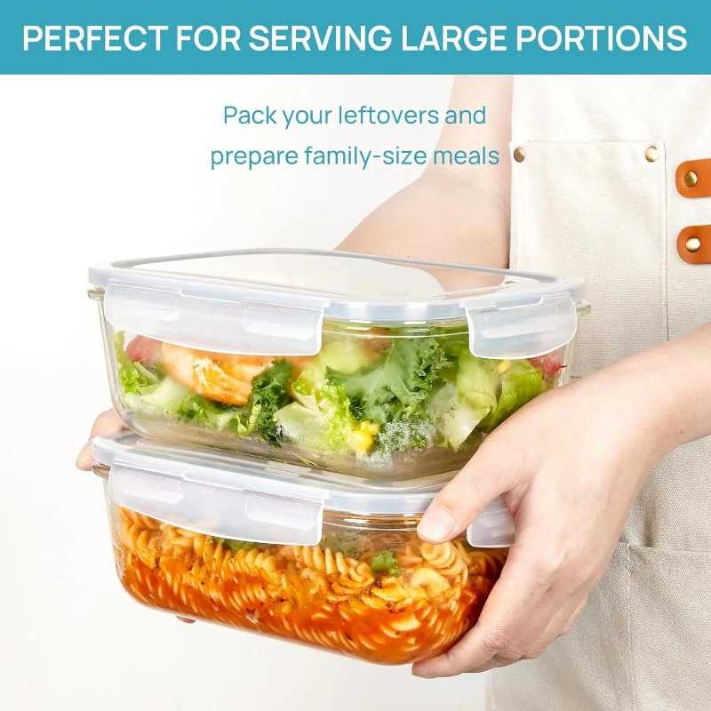 Glass Food Storage Containers  - Meal Prep Glass Containers With Lids recension och pris