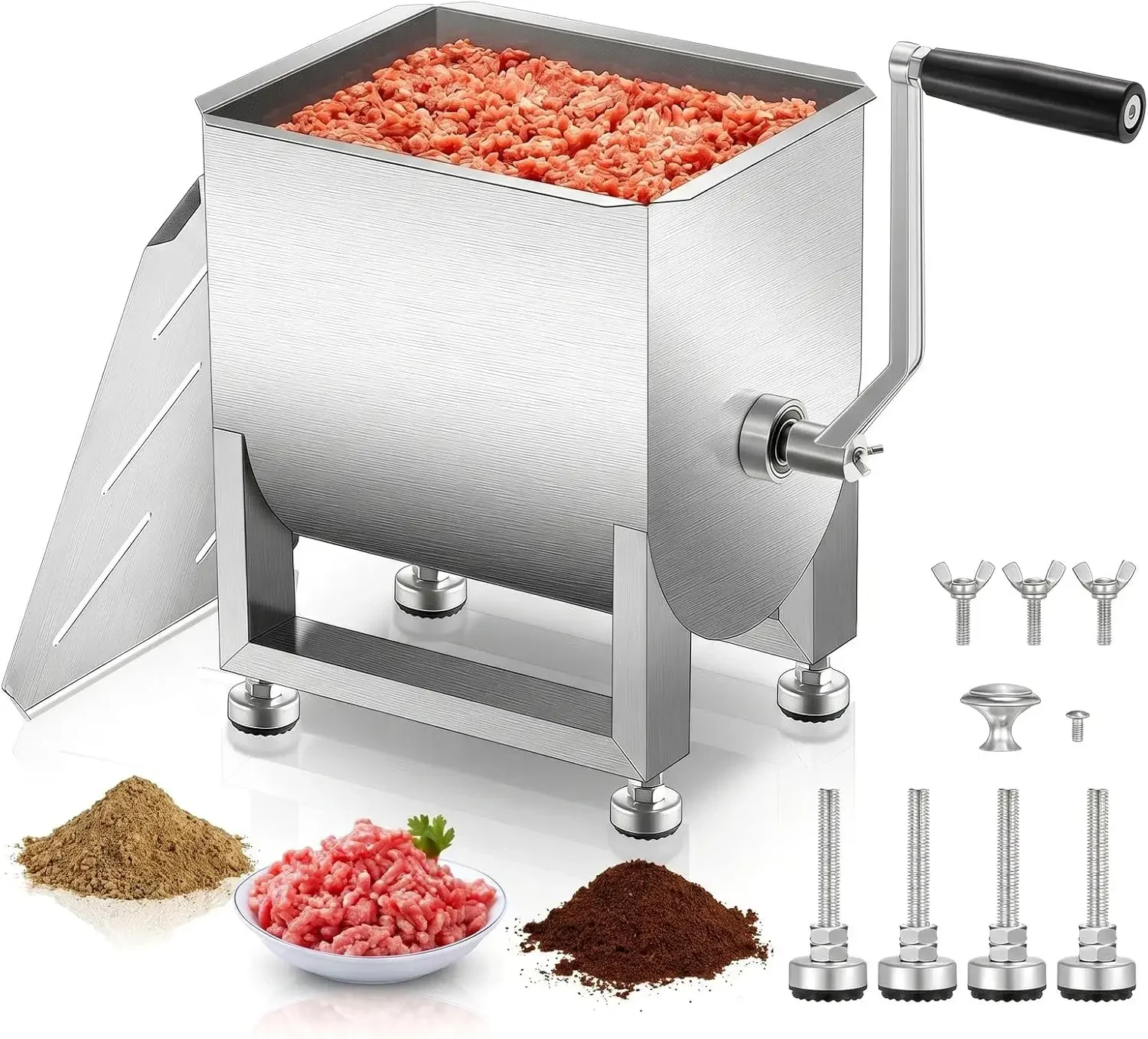 20LBS Stainless Steel Manual M - Meal Prep Manual recension och pris