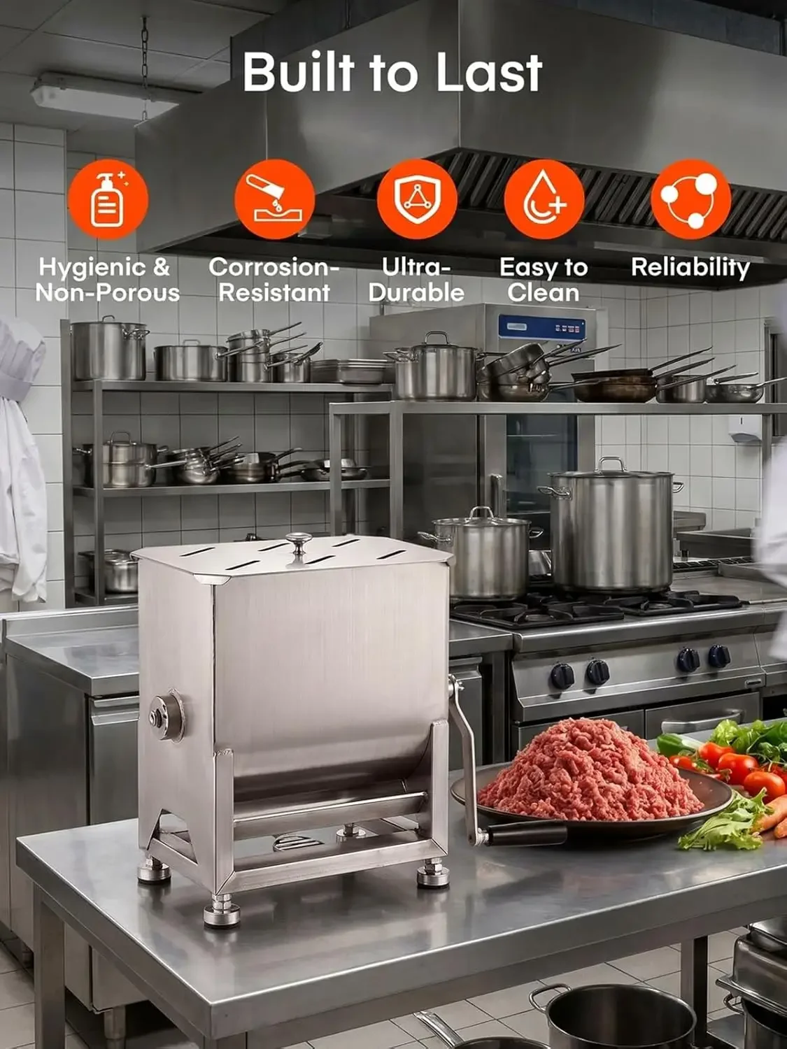 20LBS Stainless Steel Manual M - Meal Prep Manual recension och pris