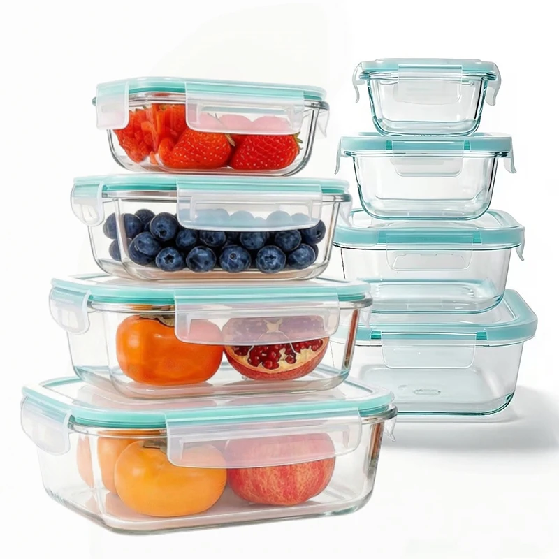 Borosilicate Glass Lunch Box A - Meal Prep Glass Containers With Lids recension och pris