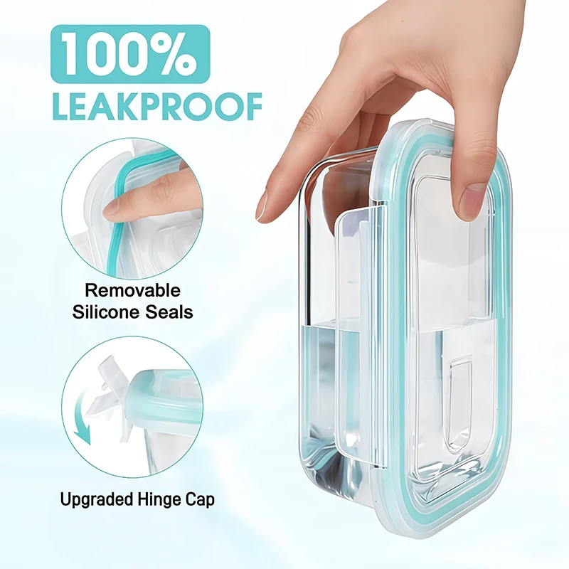 Borosilicate Glass Lunch Box A - Meal Prep Glass Containers With Lids recension och pris