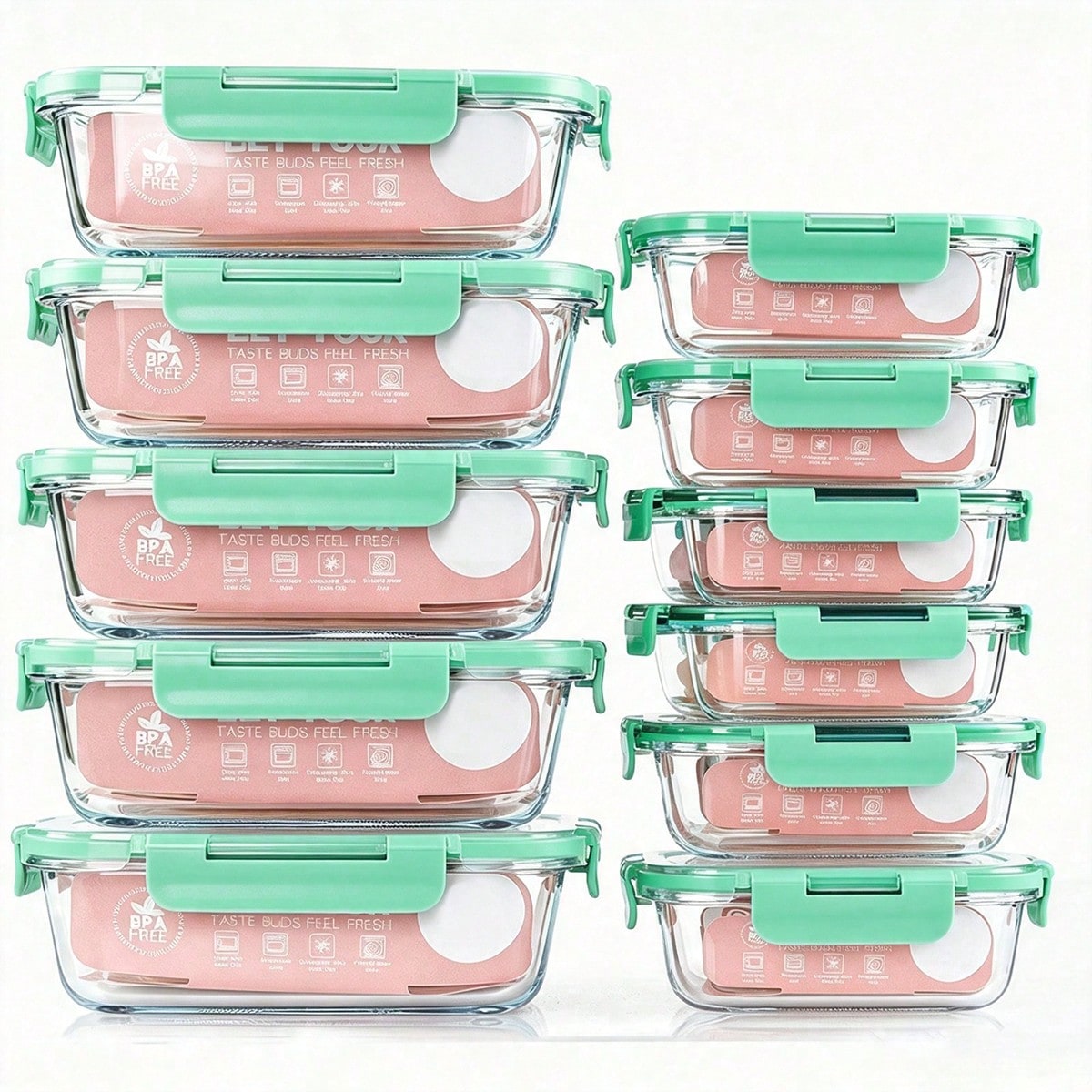 10 Pack Glass Meal Prep Contai - Meal Prep Glass Containers With Lids recension och pris