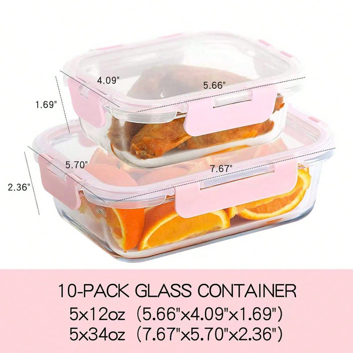 10 Pack Glass Meal Prep Contai - Meal Prep Glass Containers With Lids recension och pris