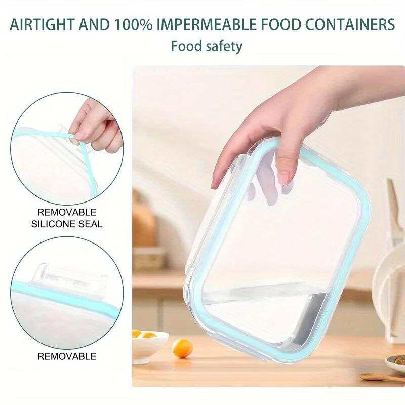 16pcs Sealed Glass Food Storag - Meal Prep Glass Containers With Lids recension och pris