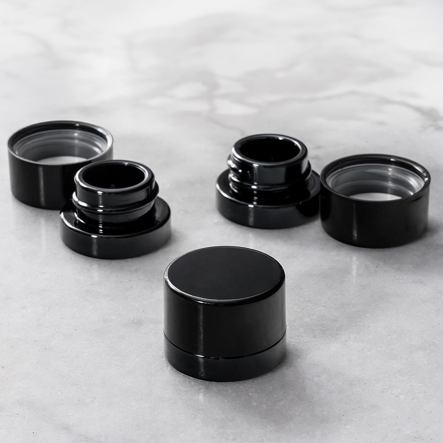 5ml Thick Black Glass Jars wit - Meal Prep Glass Containers With Lids recension och pris