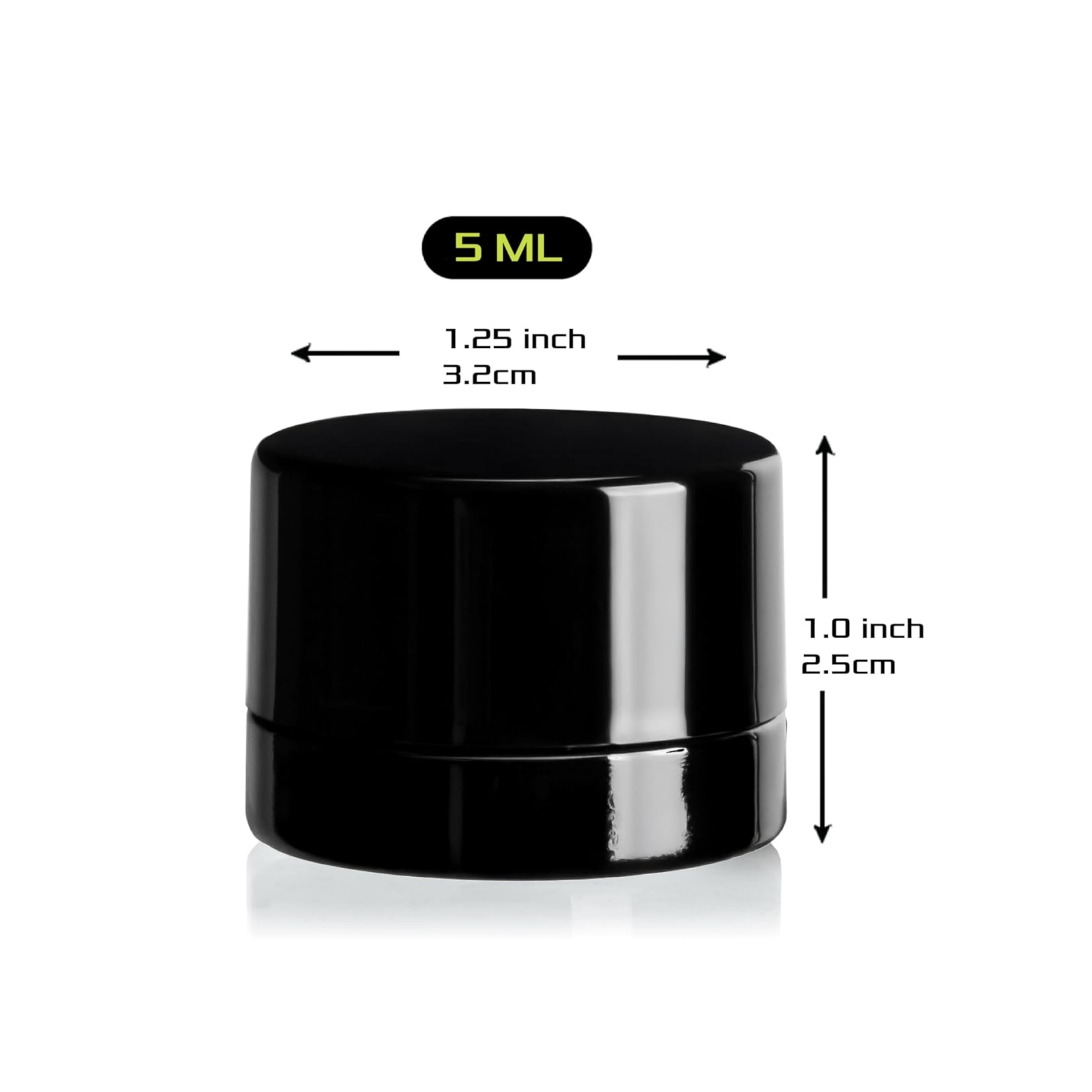 5ml Thick Black Glass Jars wit - Meal Prep Glass Containers With Lids recension och pris