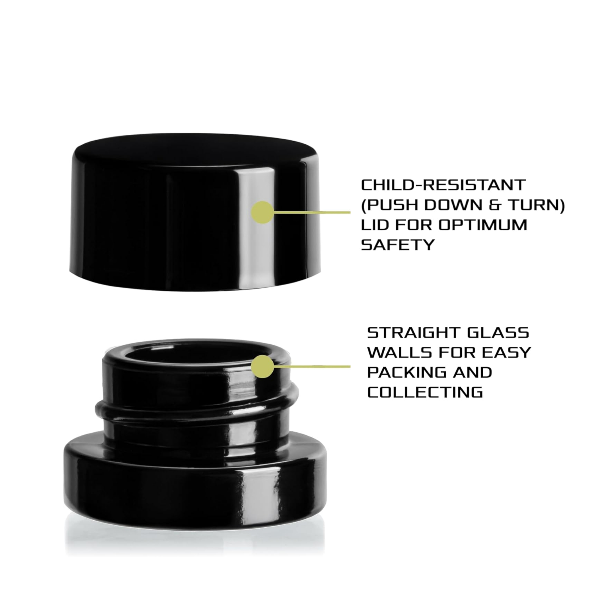 5ml Thick Black Glass Jars wit - Meal Prep Glass Containers With Lids recension och pris