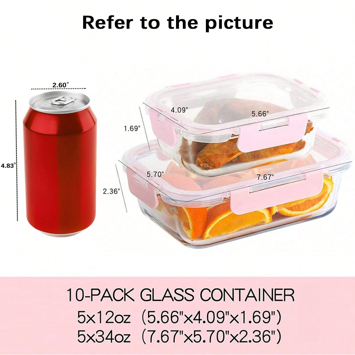10 Pack Glass Meal Prep Contai - Meal Prep Glass Containers With Lids recension och pris
