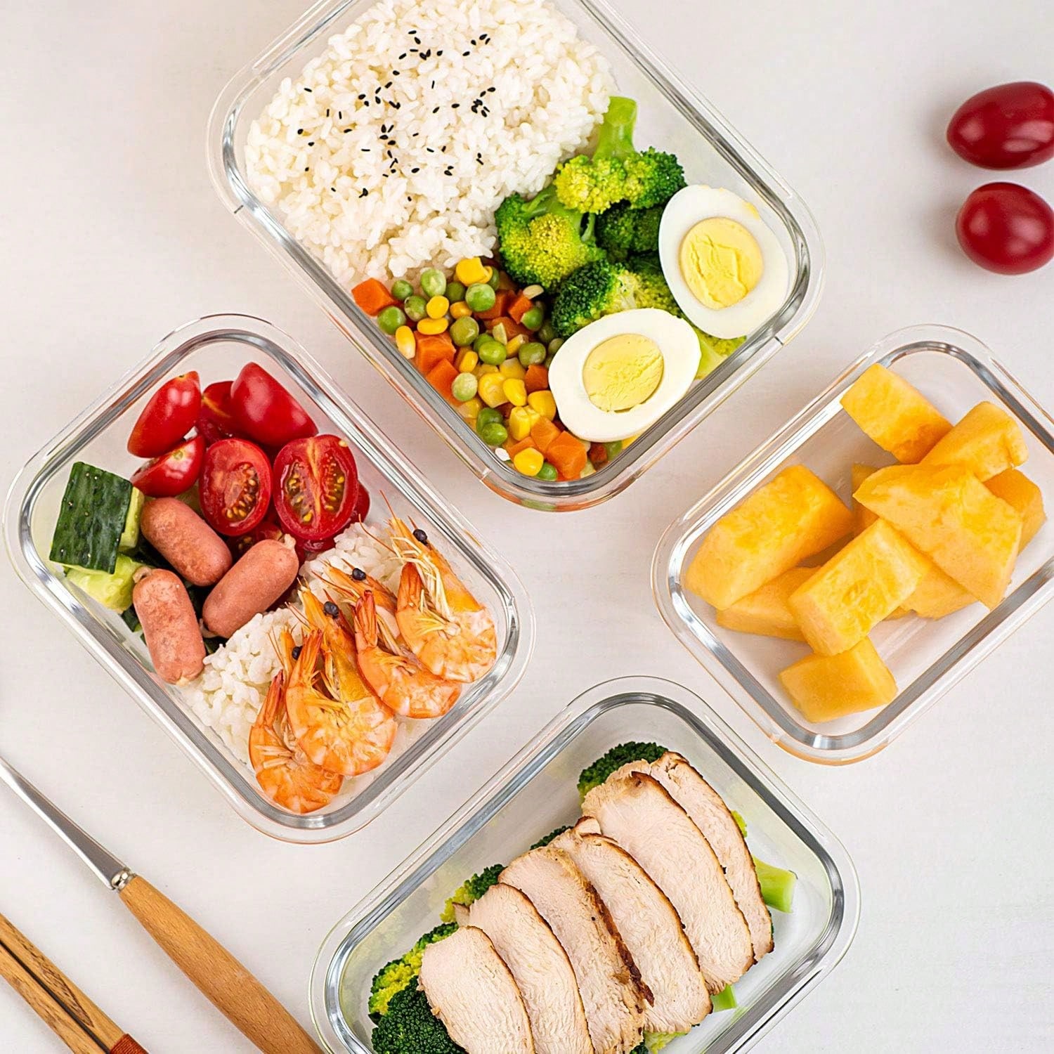 10 Pack Glass Meal Prep Contai - Meal Prep Glass Containers With Lids recension och pris