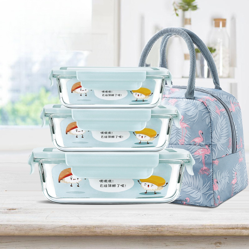 Heat-Resistant Glass Lunch Con - Meal Prep Glass Containers With Lids recension och pris